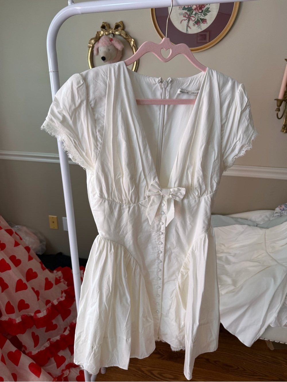 House of cb Emiliana Lace Trim Stretch Cotton Minidress - Picture 11 of 11